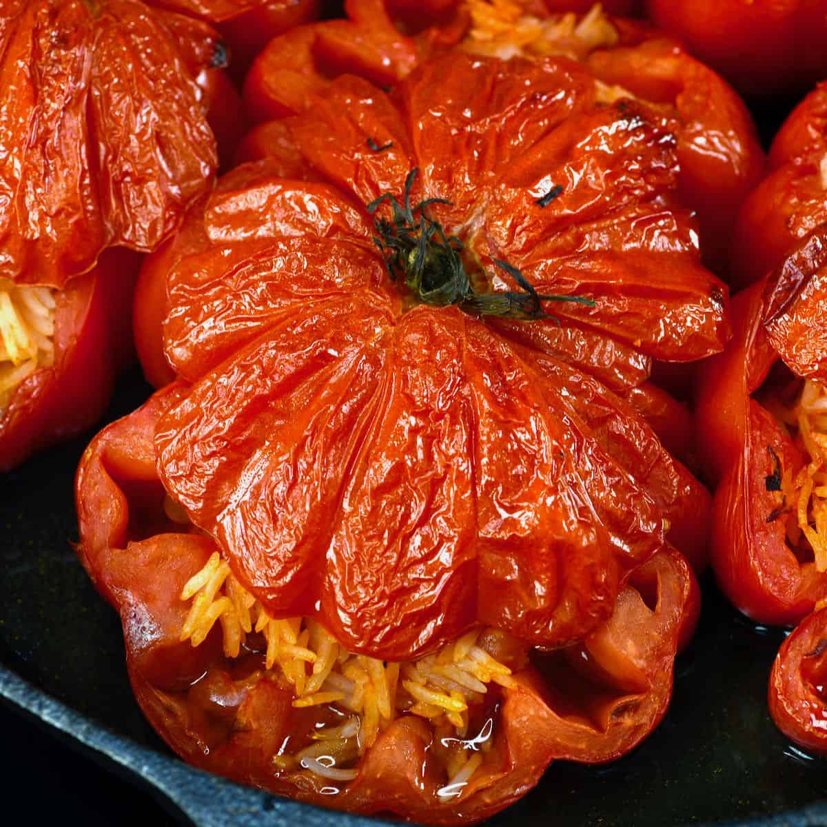 Healthy Greek Stuffed Tomatoes: GF & Vegan Summer Recipe